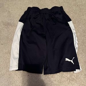 Boys black puma shorts